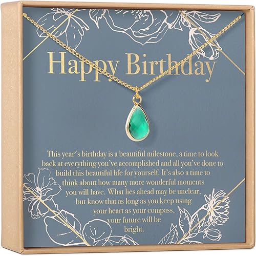 Dear Ava Collar de cumpleaños infinito, regalo perfecto para niñas, juego de joyas de cumpleaños moderno para mujeres, regalo de plata de ley de