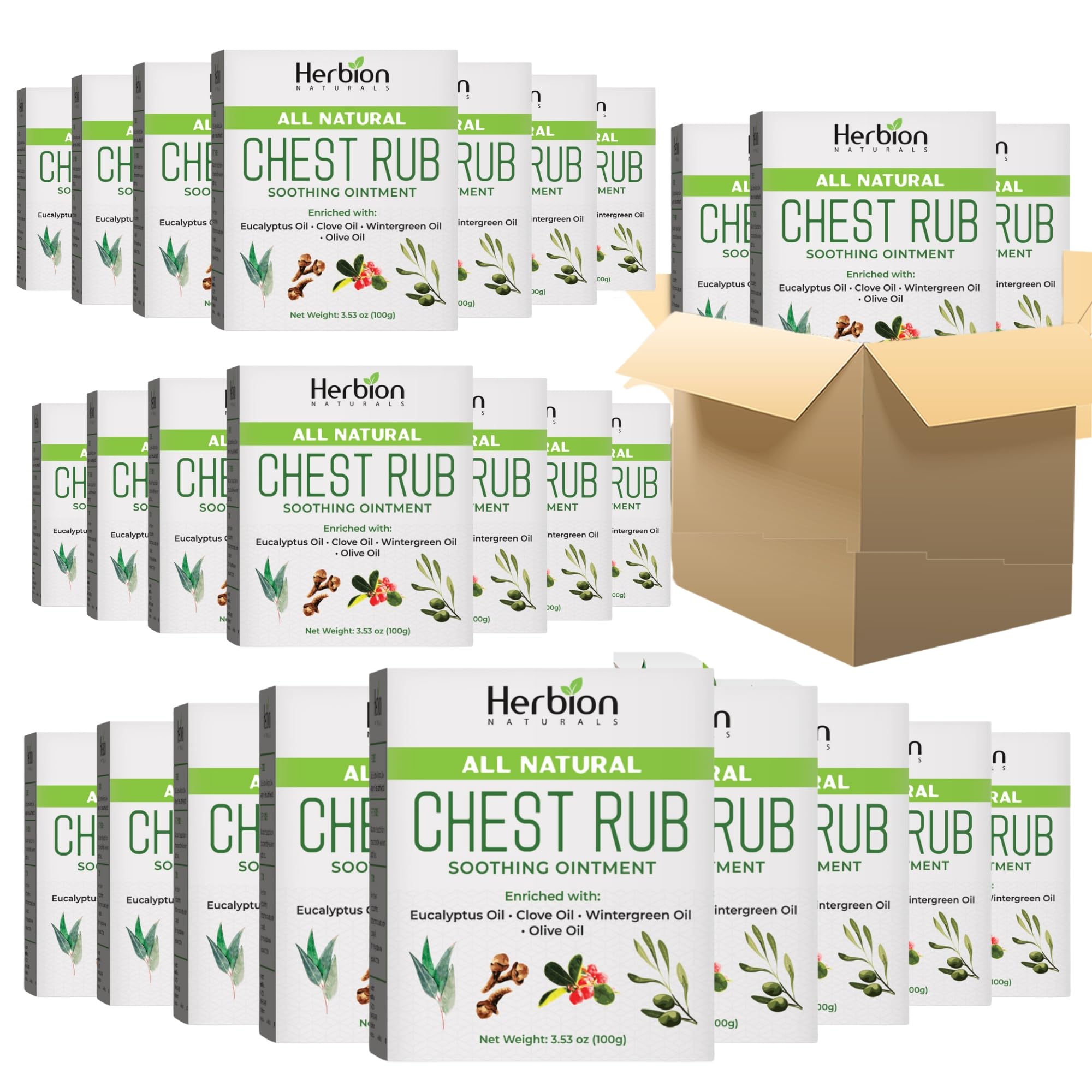 HERBION Naturals Chest Rub - Soothing Ointment with Soothing Vapors for Adults Children 2 - Relieves Cough Cold