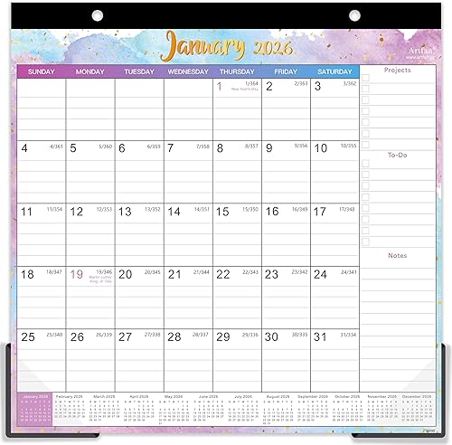 Magnetic Calendar for Refrigerator - 2026 Magnetic Calendar, Jan.2026 - Dec.2026, 10'' x 10'', 2026 Calendar with 6 Topic Design, Sturdy Magnet