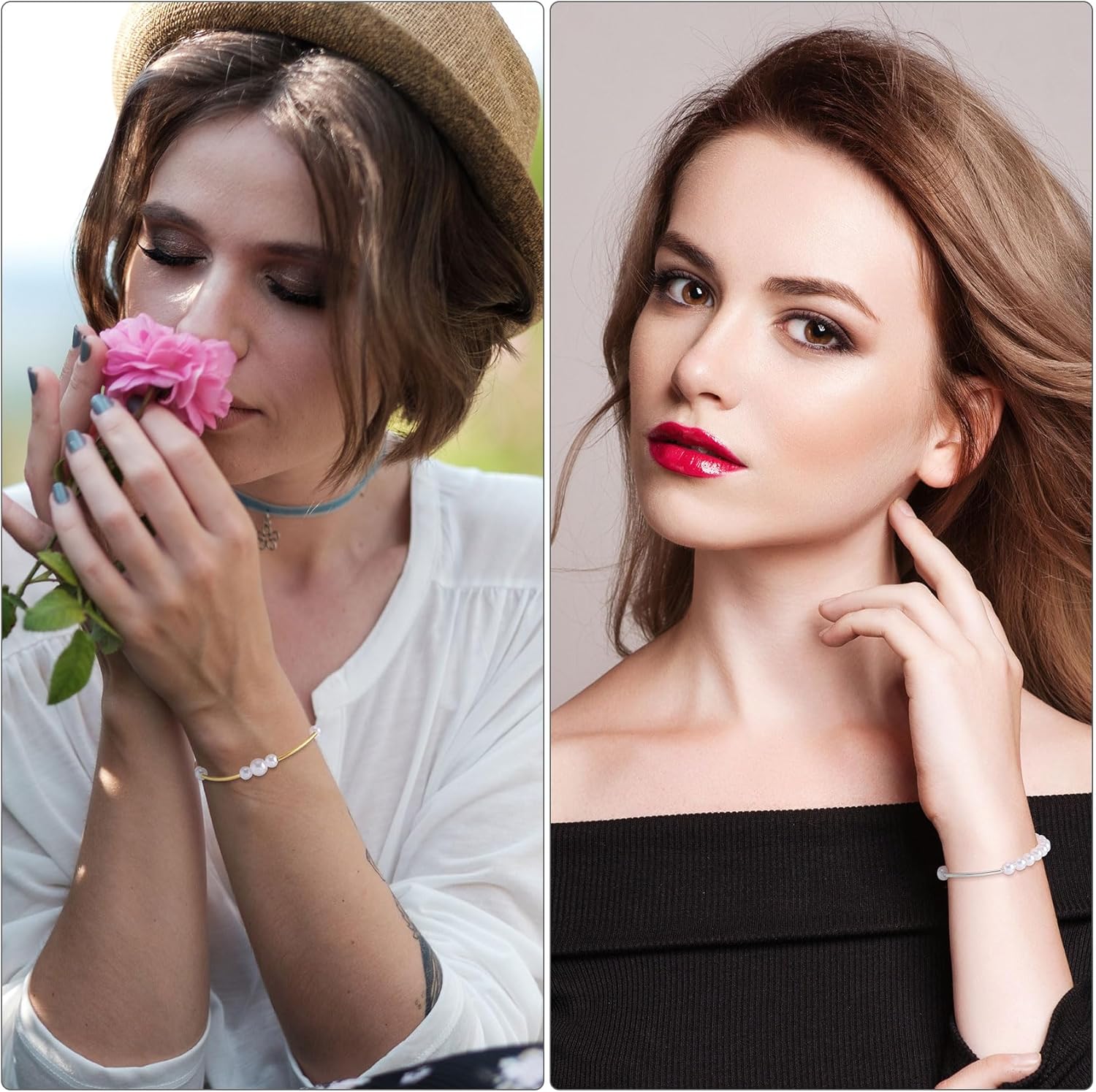 PAGOW 200 Pcs Tube Beads, 25mm Curved Noodle Beads, Gold Silver Spacer Beads for Jewelry Making DIY Necklace Bracelet Findings - Image 6