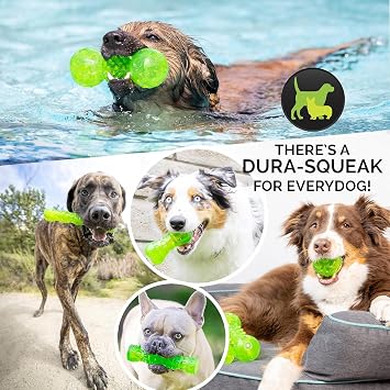 Hyper Pet DuraSqueak ドッグボール 犬のおもちゃ 浮かんで音を鳴らすインタラクティブな犬のおもちゃ きしむ犬のおもちゃ & 犬用ボール 遊び/フェッチ/リトリーブ用 - 従来の犬用テニスボールの代替品