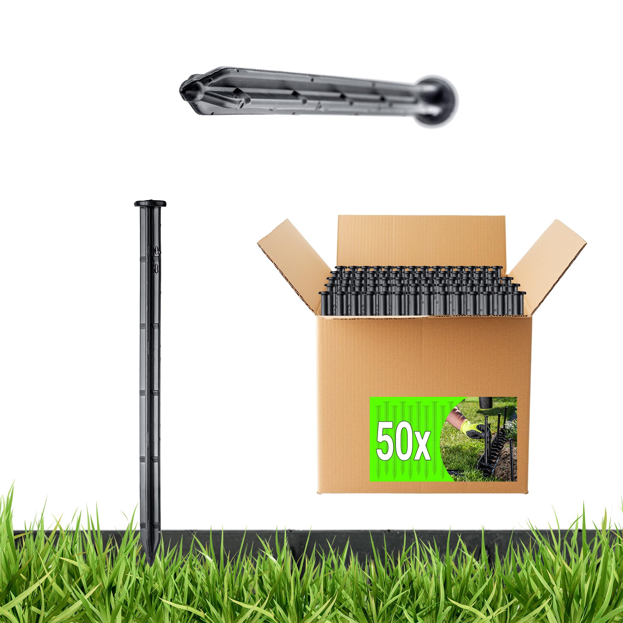 Lot de 50 Piquets de fixation sardines pour tente piquet ancrage sol jardin 15 cm de longueur Lot de 50 Piquets de fixation sardines pour tente piquet ancrage sol jardin 15 cm de longueur