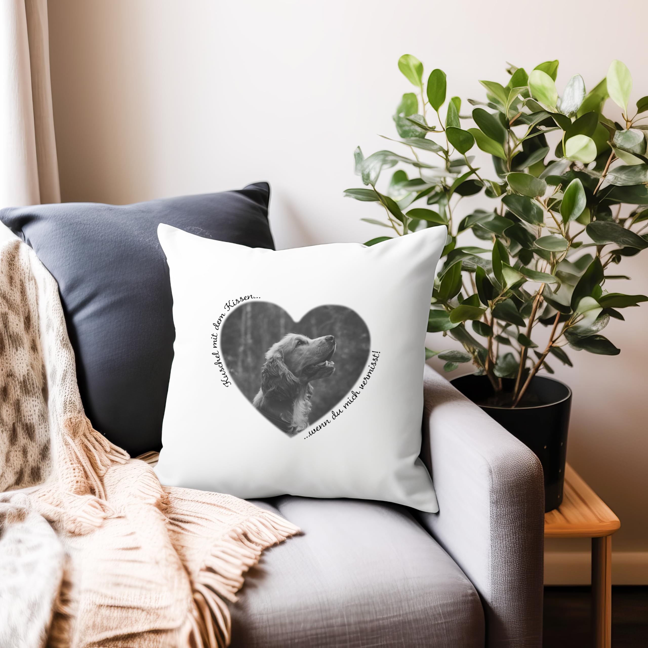 Umitive Personalisiertes Hundekissen - Fotokissen Zur Erinnerung An Verstorbene Haustiere
