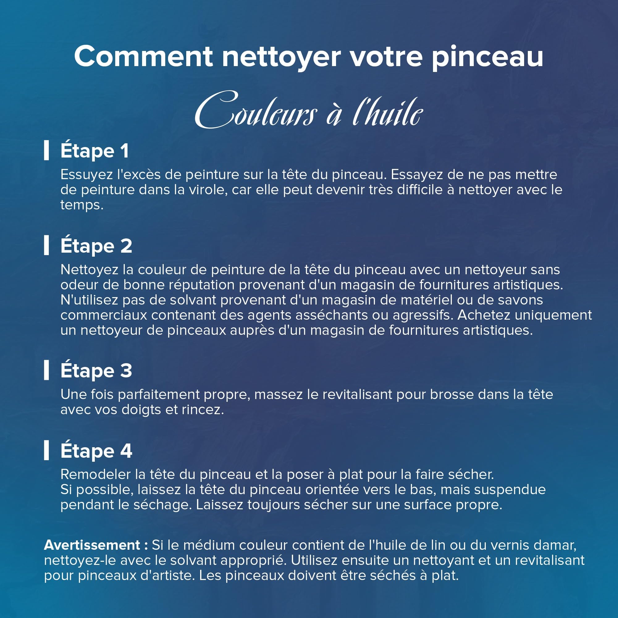 Silver Brush Limited - Assortiment de 4 pinceaux Bristlon pour la Peinture à l'huile et Acrylique - Manche Long