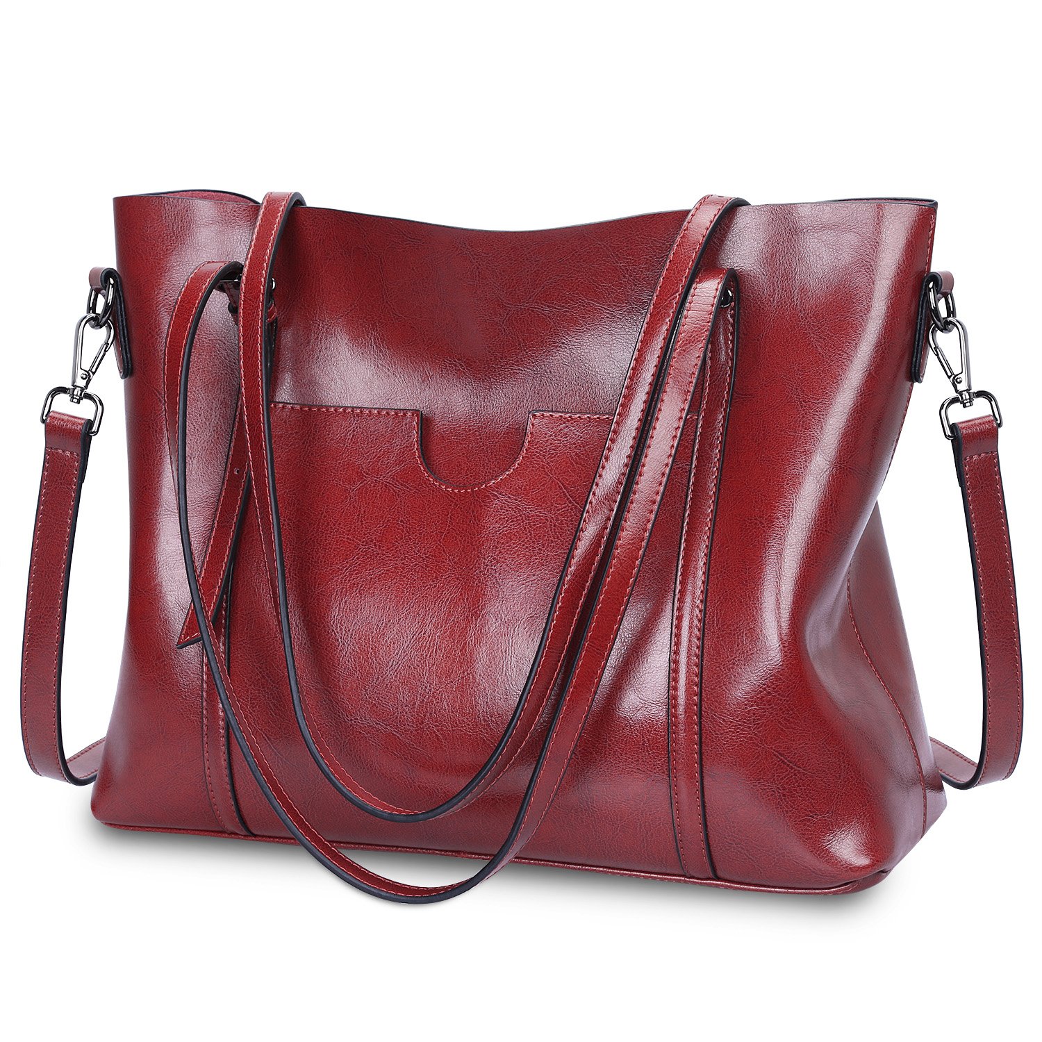 leather work tote shoulder bag