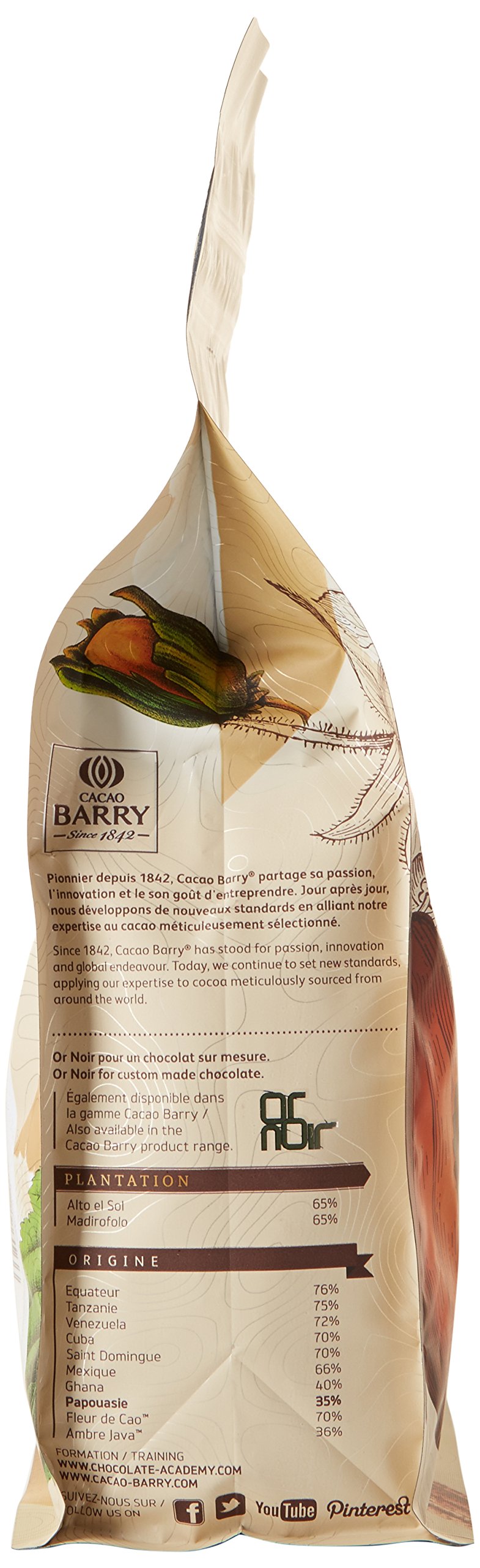 CACAO BARRY 35% Min Cacao Chocolat Papouasie Pistoles 1 kg