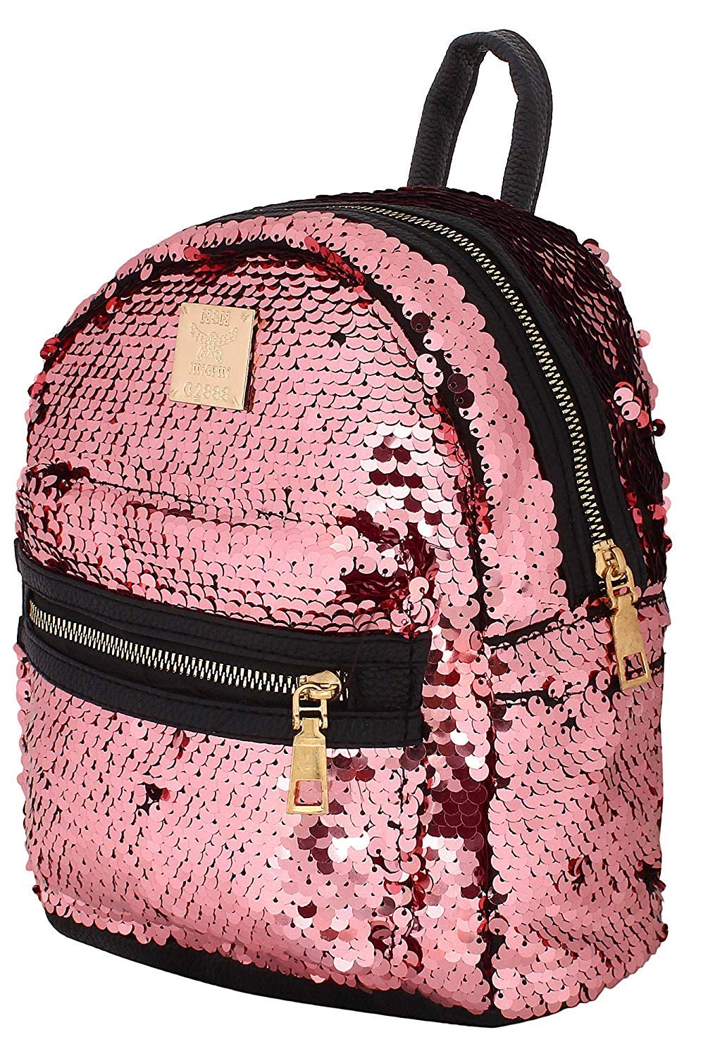 AREO Casual Bagsequins Shining Bag 312 Black Silver 5 (L), For Teen Age Girls/Ladies, For Party, Outdoor, Evening Use