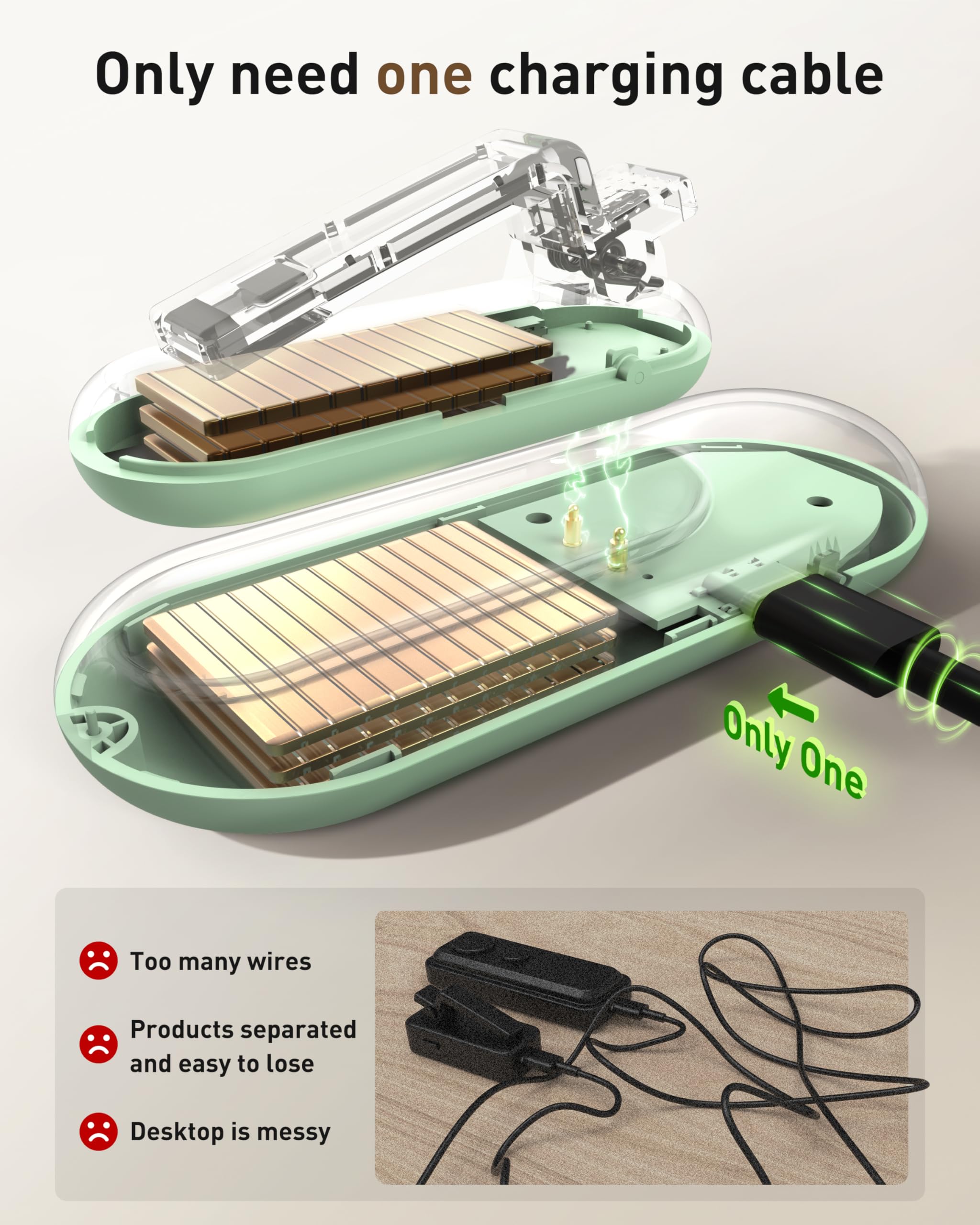 Maxonar Pilot zdalnego sterowania 2 w 1, RF, z magnetyczną funkcją ładowania, Clicker, Page Turner, kompaktowy korpus, kompatybilny z Kindle Oasis