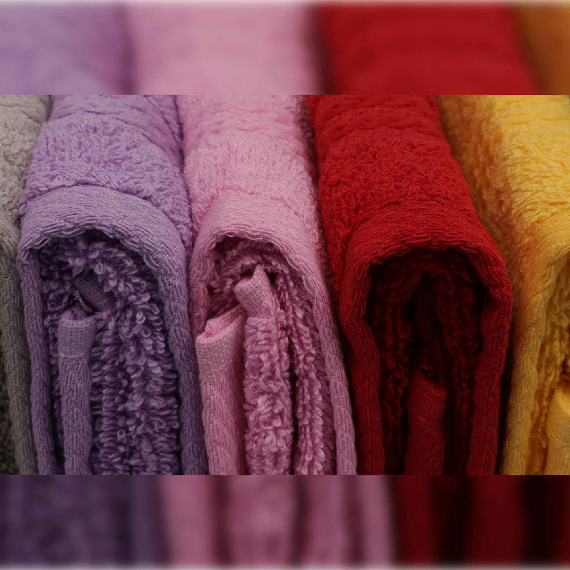 WELL HOME MOBILIARIO & DECORACIÓN Tea Towel Set (10 Pieces) Green, Blue, Yellow, Grey, Red, Pink, Lilac, White, Cream, Brown - Image 3