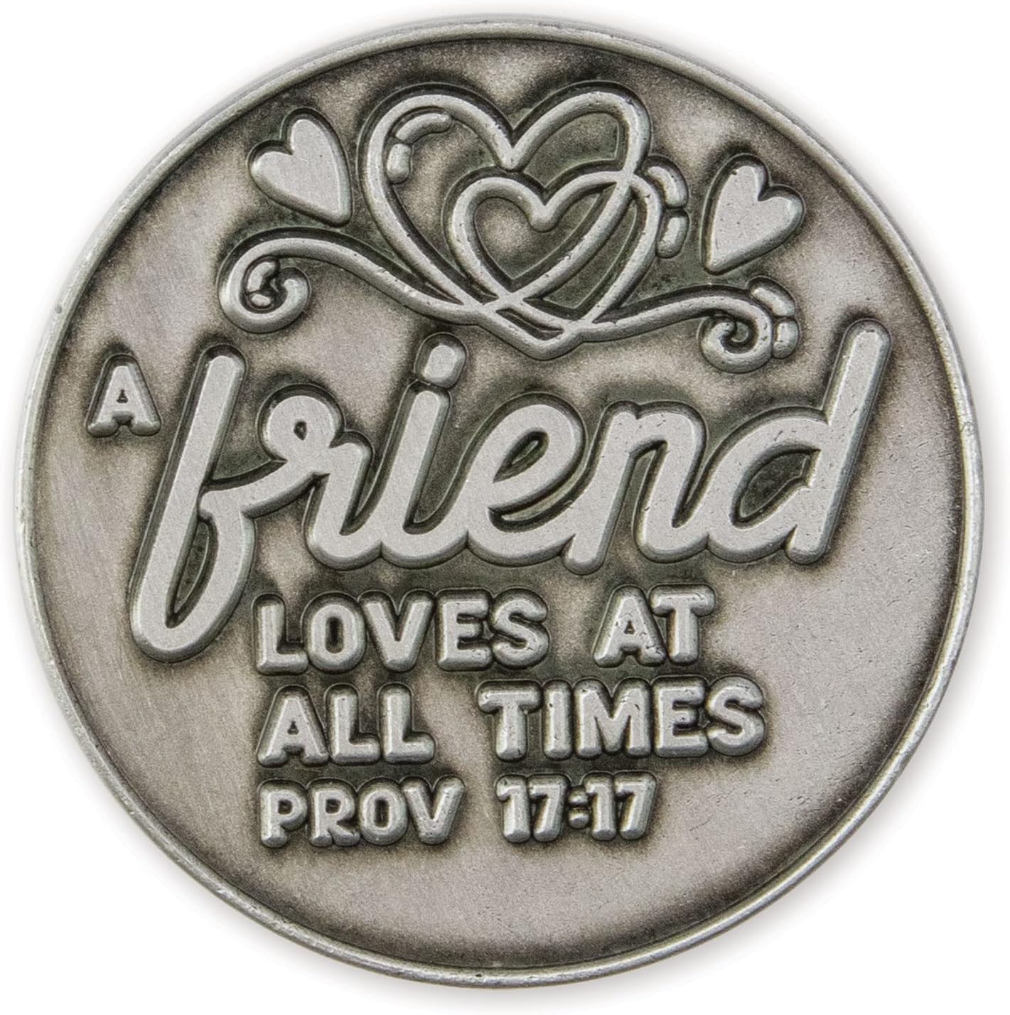 Friends Love Expression Coin, Bulk Pack of 10 Pocket Keepsake Gifts for BFF, Cute Missing You Distance Gift for Best Friend, Religious Friendship Gifts, Inspirational Bible Verse Greeting Coin