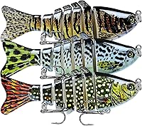 Keenjorika Multi-Jointed Swimbait Lures - Lifelike 4" Slow Sinking Crankbaits for Bass Trout Pike in Freshwater Saltwater