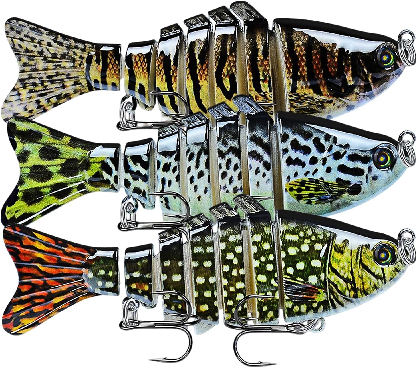 Fishing Lures Multi Jointed Fish Fishing Kits Slow Sinking Lifelike Swimbait Freshwater and Saltwater Crankbaits for Bass Trout Bass Lures
