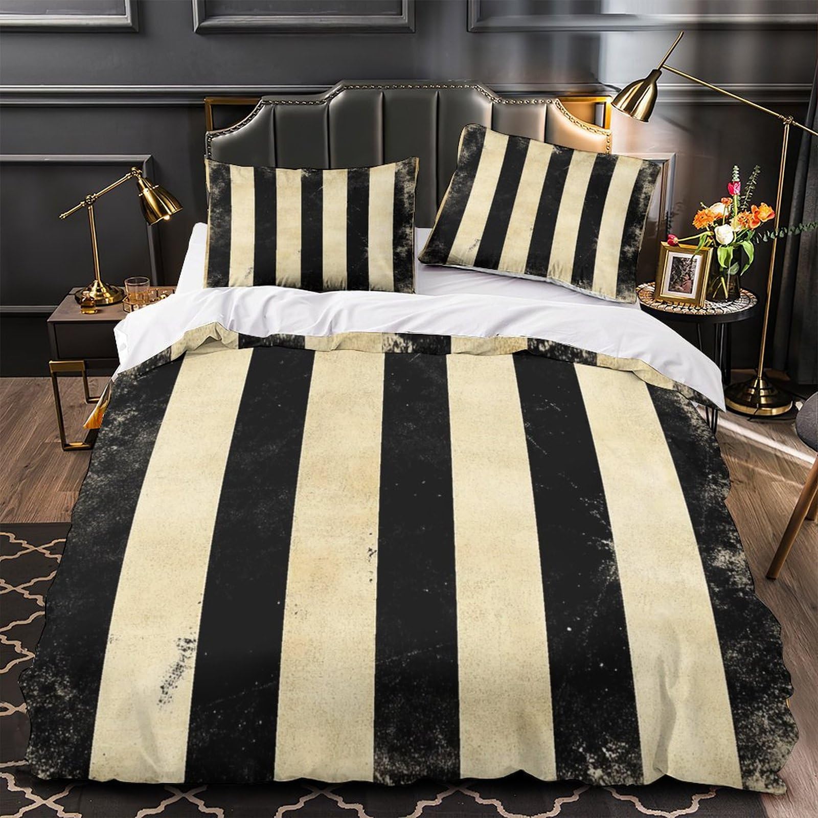 Housse de couette hypoallergénique parure de lit microfibre douce avec zip