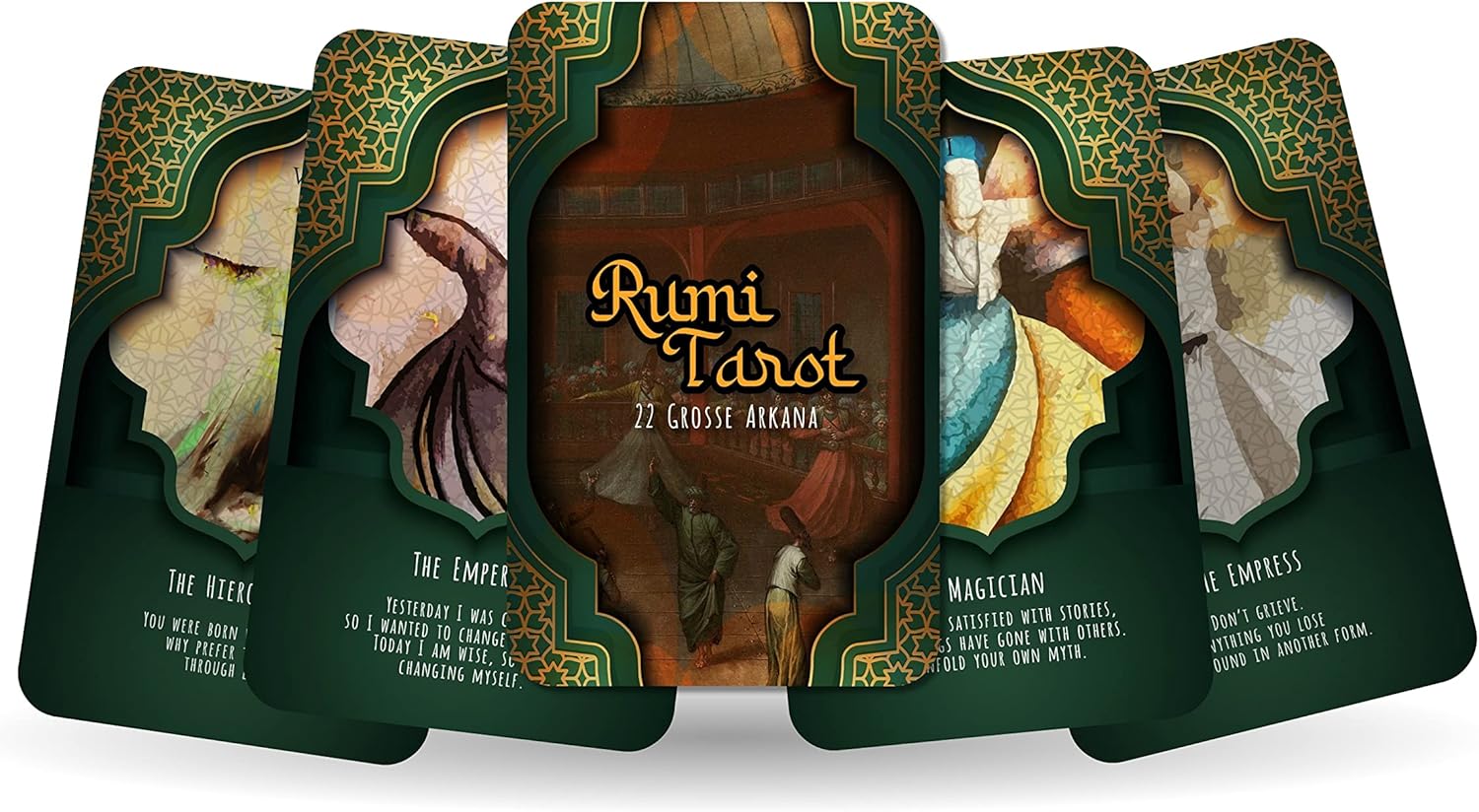 Ibiza Tarot Rumi Tarot - Major Arcana Cards | Fortune Telling Oracle Cards Deck for Beginners | Authentic Tarot Experience - Set of 22 Cards