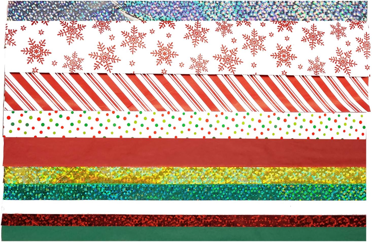 Christmas Tissue Paper (Hologram, Printed & Solid) 100 Sheets