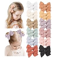 Vista 13 de Niceye Juego de 24 pinzas para el cabello para niña bebé, lazos para el cabello, pasadores, accesorios hechos a mano, clip de cocodrilo para bebés