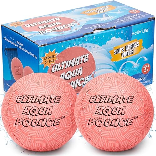 Miniatura 13 de Activ Life The Ultimate - Paquete de 2 bolas de salto de agua más grandes de 3 pulgadas, pelota de rebote de agua para piscina, juguetes de playa