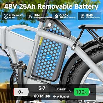 HiKeep Folding Electric Bike for Adults 750W Brushless Motor