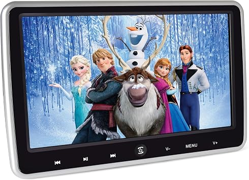 LOSKA Headrest Monitor DVD Player CPRM/HDMI Compatible 10.1 Inch Portable DVD Player with 1024*600 Resolution, USB/SD/AV-IN/AV-OUT, Built-in Speaker, Lightweight Design for Easy Installation in Back