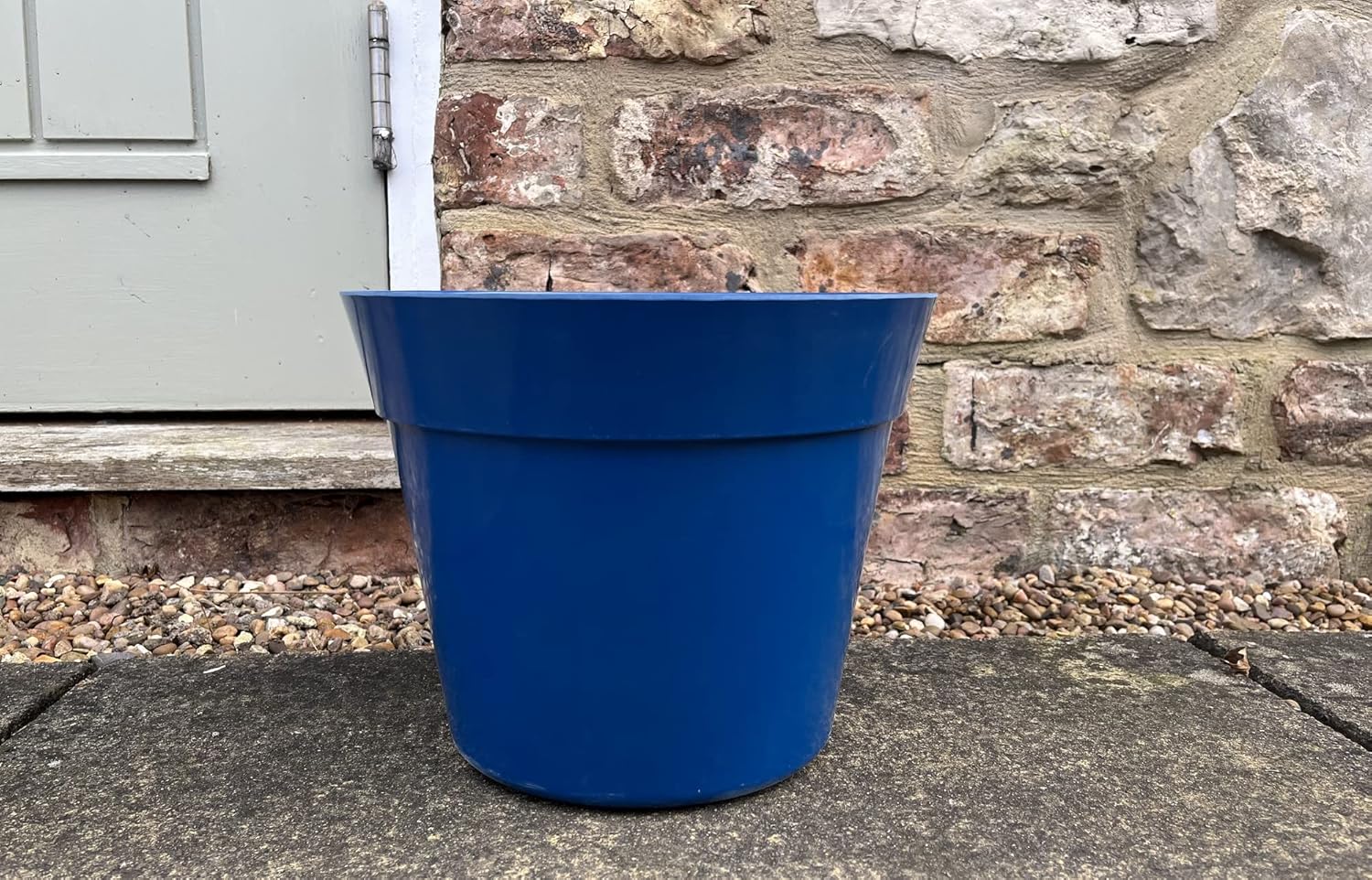 Large Recycled Navy Blue Classic Planter 25cm Garden Patio Doorstep