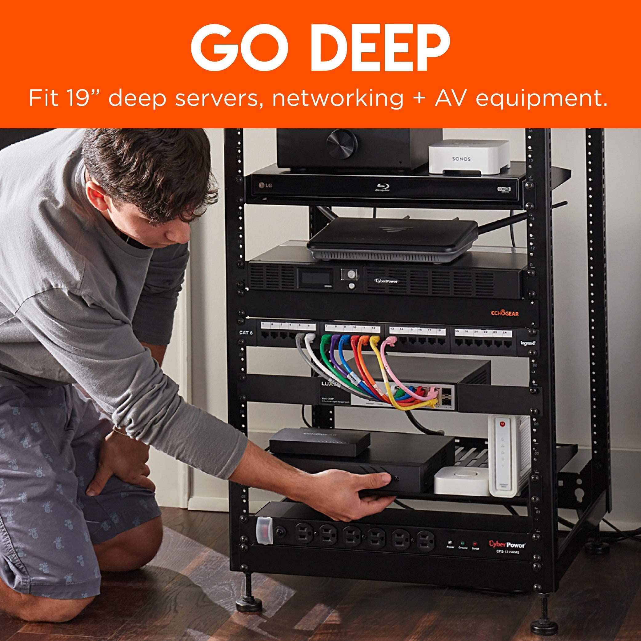 Teetree rack (送料込&2〜3日以内を目安に発送) Amazon.com: TECMOJO 20U Open Frame Network Rack for IT & AV Gear