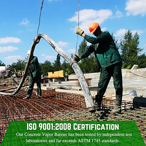 Miniatura 9 de Farm Plastic Supply - Barrera de vapor de hormigón - 10 mil - (14 x 210 pies) - Lona de plástico resistente, lámina de plástico de barrera de vapor
