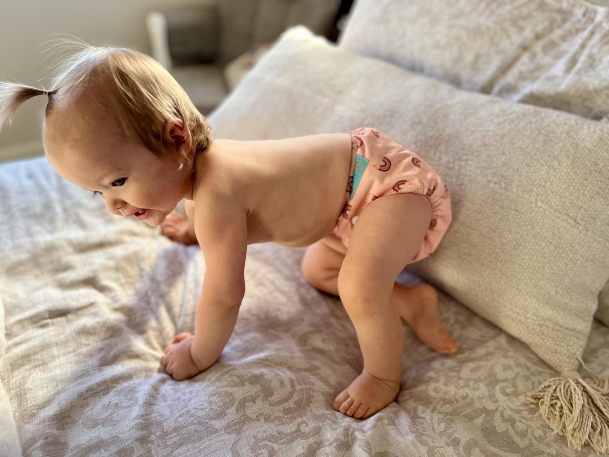 ALVABABY forros de bambú viscosa de 4 capas reutilizables para pañales de Tela 12pcs 12MB-ES