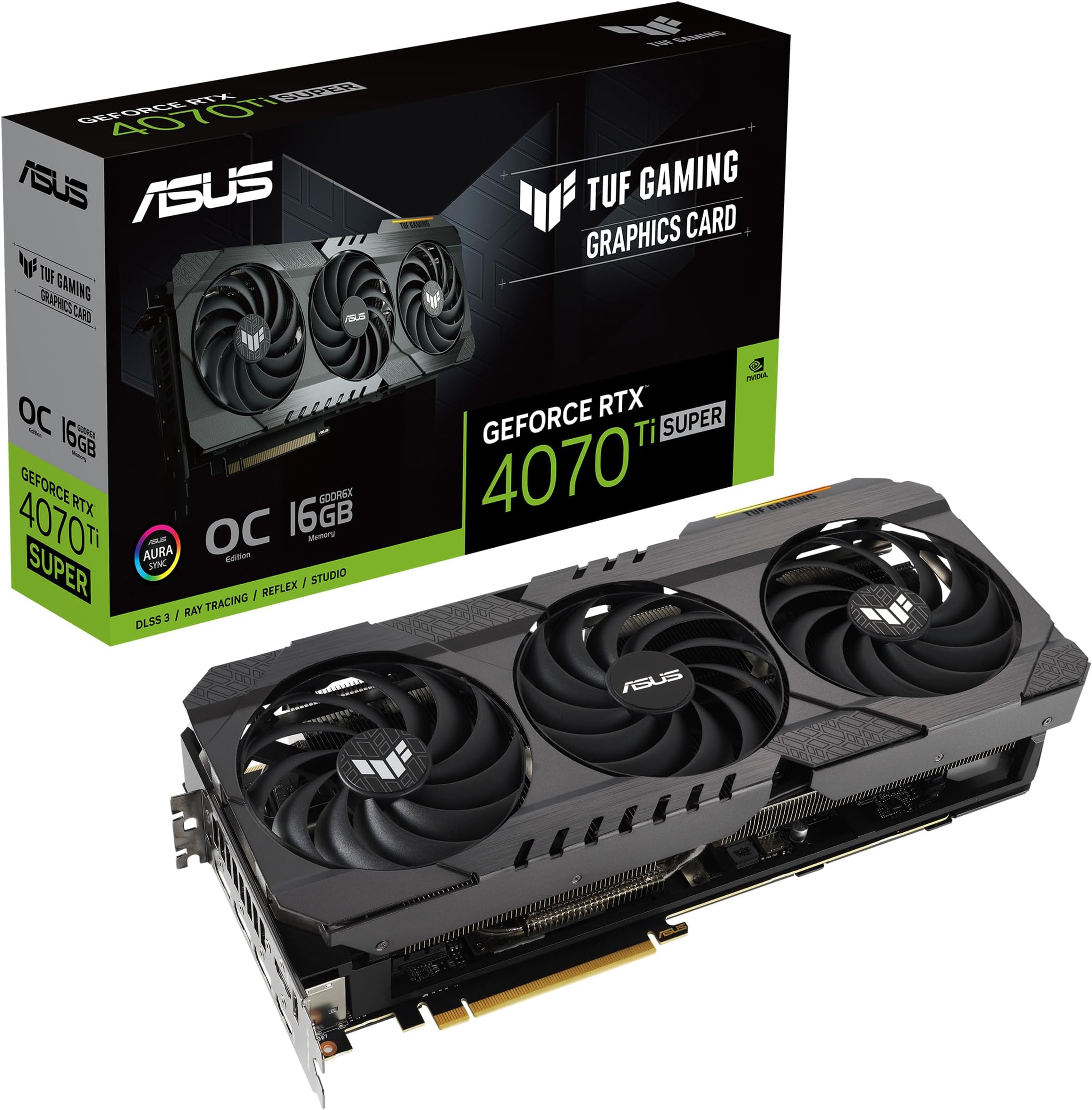 ASUS TUF Gaming GeForce RTX™ 4070 Ti SUPER OG OC Edition Gaming Graphics Card (PCIe 4.0, 16GB GDDR6X, DLSS 3, HDMI 2.1a, DisplayPort 1.4a)