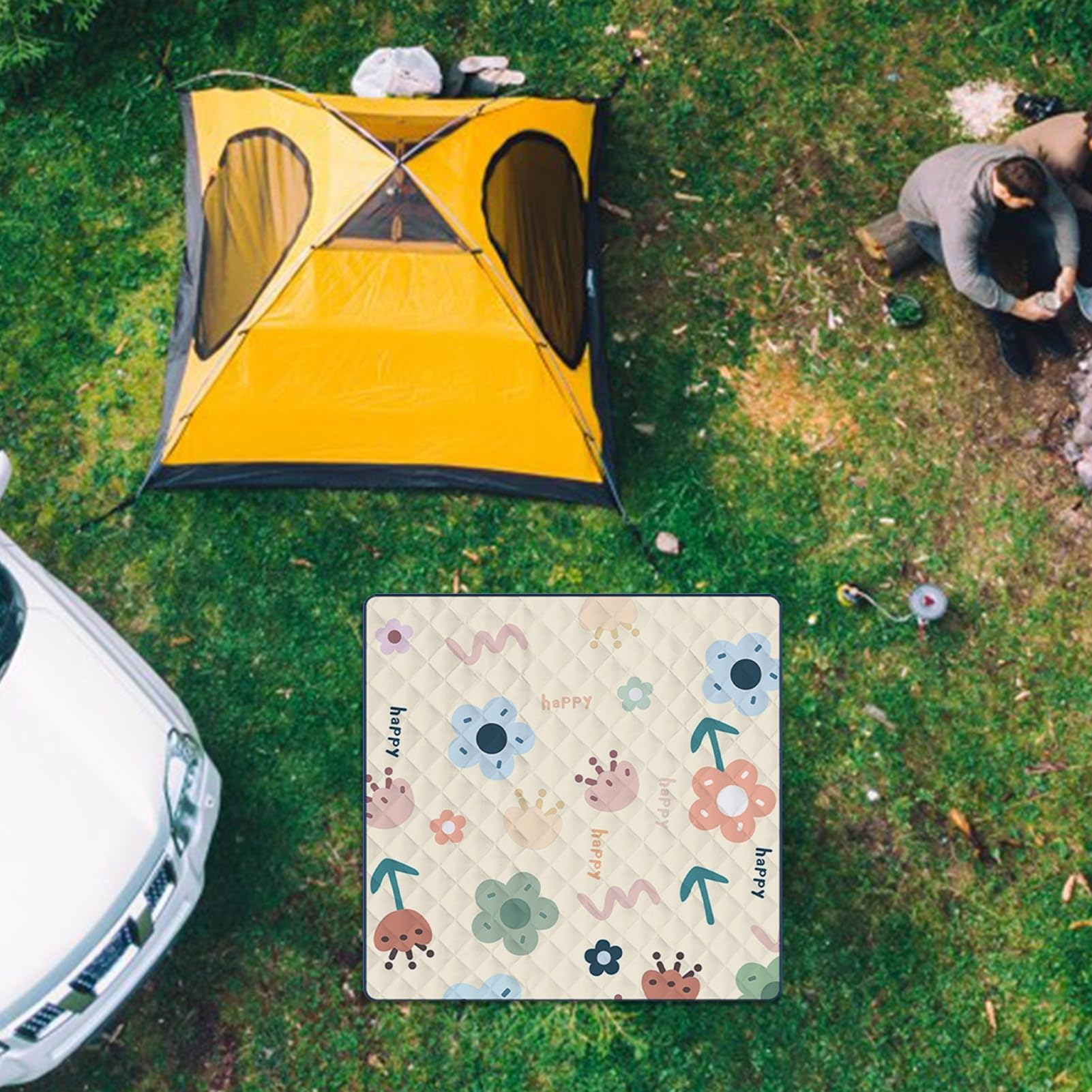 XIAOXIAOYU Zewnętrzna wodoodporna mata piknikowa, duży wodoodporny do rekreacji na świeżym powietrzu | Składane i przestronne akcesoria podróżne na kemping, wędrówki, wędkowanie i grill