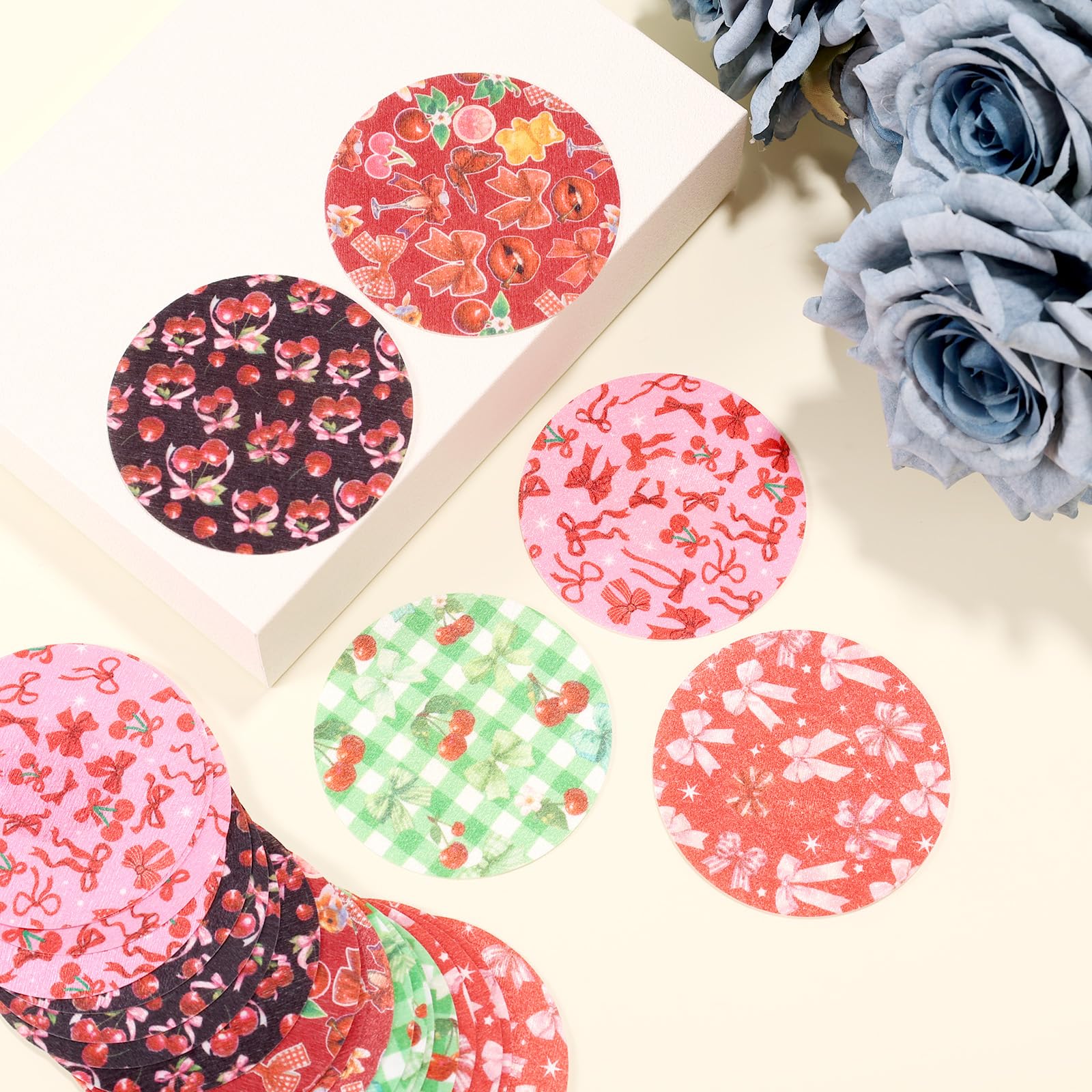 25 Pieces Adhesive Patches For Libre 2 And 3, 5 Styles Round...
