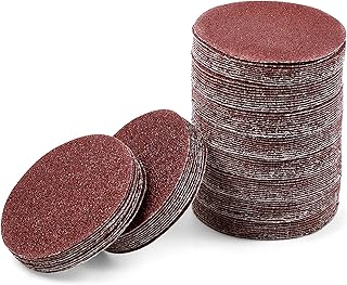 LEONTOOL Sanding Discs 3 Inches 40 Grit Hook and Loop Sandpaper 100Pcs Sanding Pad NO-Hole Aluminum Oxide Random Orbital Sander