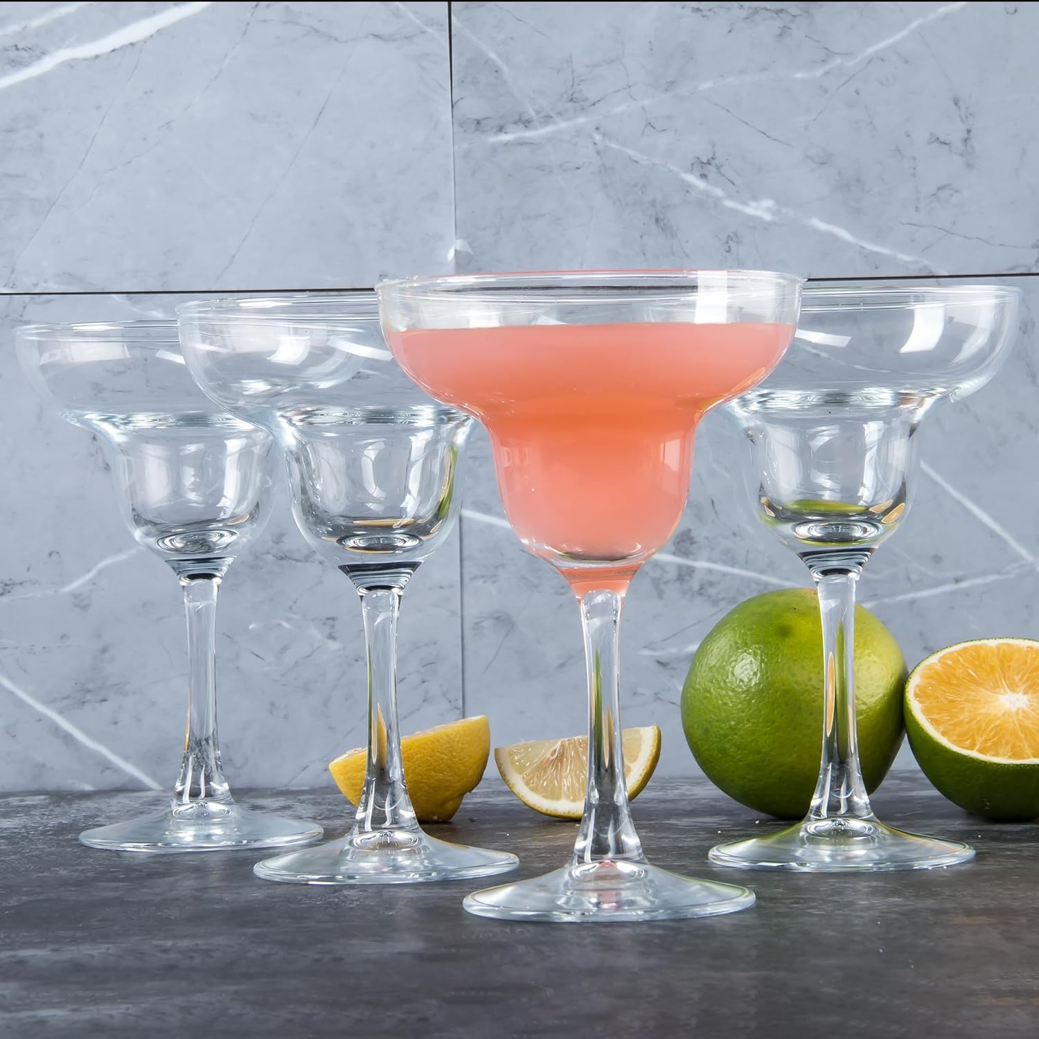 Margarita Glasses Set of 7, Classic Clear Cocktail Glasses Set for Espresso Martini, Cosmopolitan, Manhattan, Housewarming, Engagement Party Gift, 10 Ounce Capacity - Image 5