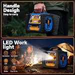 Car Battery Jump Starter with Air Compressor, 1800A Heavy-Duty Jump Starter 150 PSI Tire Inflator, 12V Jump Box Pack with 400W Inverter Power with AC/DC/USB Outlets& LED Light
