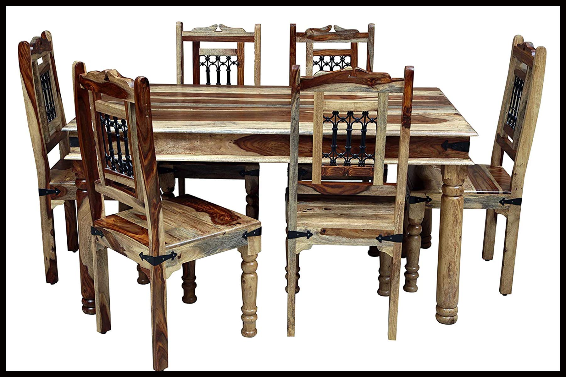 Buy VINOD FURNITURE HOUSE Sheesham Teak Wood Dining Table 6 Seater