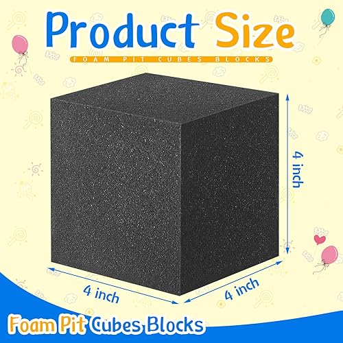 Miniatura 3 de Treela Bloques de espuma para hoyos, acolchado de trampolín para gimnasia, cursos de parkour, arenas de trampolín, BMX, 4 x 4 x 4 pulgadas