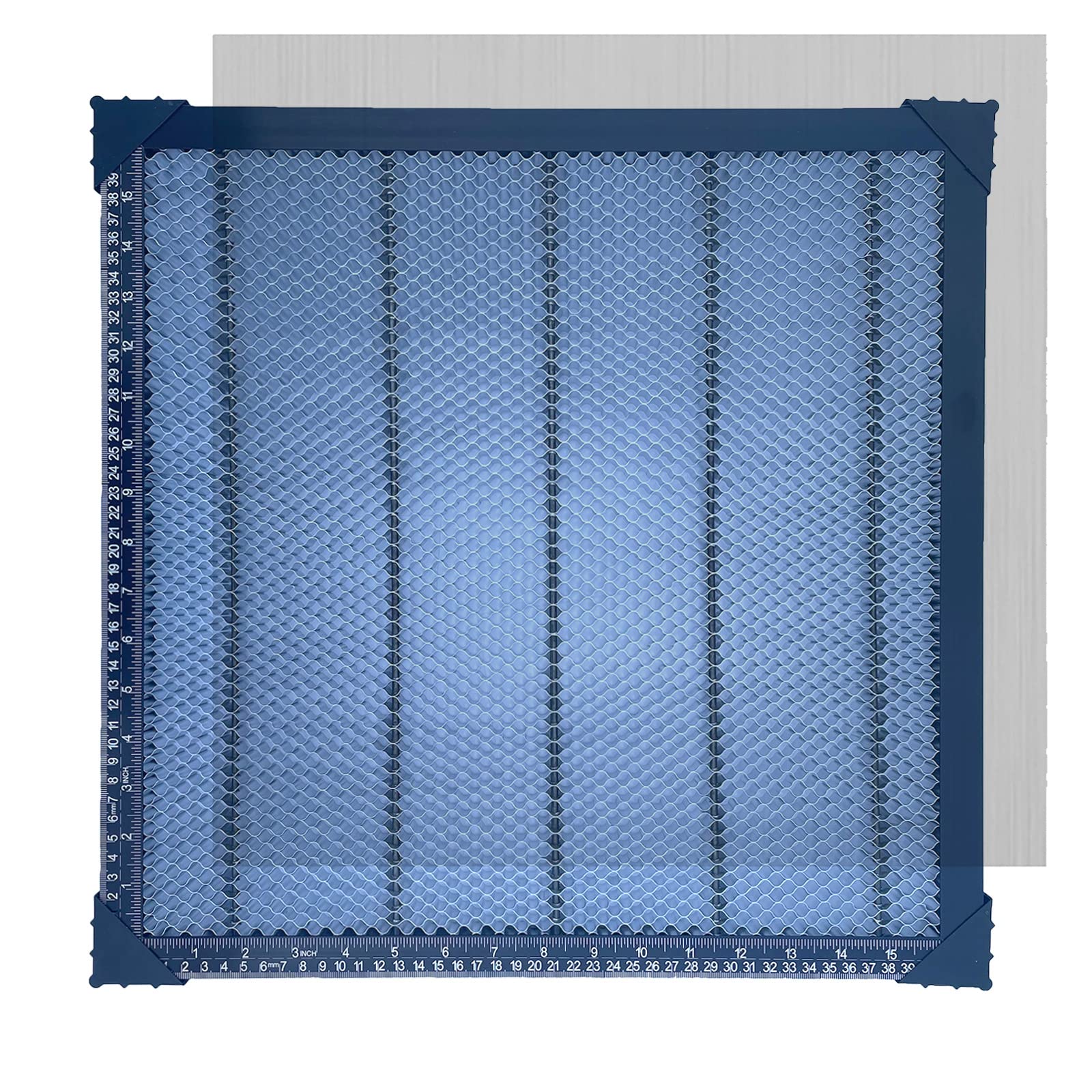 Honeycomb Laser Bed, 17.7 x 17.7 x 0.8 inch Honeycomb Working Panel, Honeycomb Working Table for Laser Engraver Cutting, Honeycomb Plate Grid Core for Table-Protecting(Include Aluminum Plate)