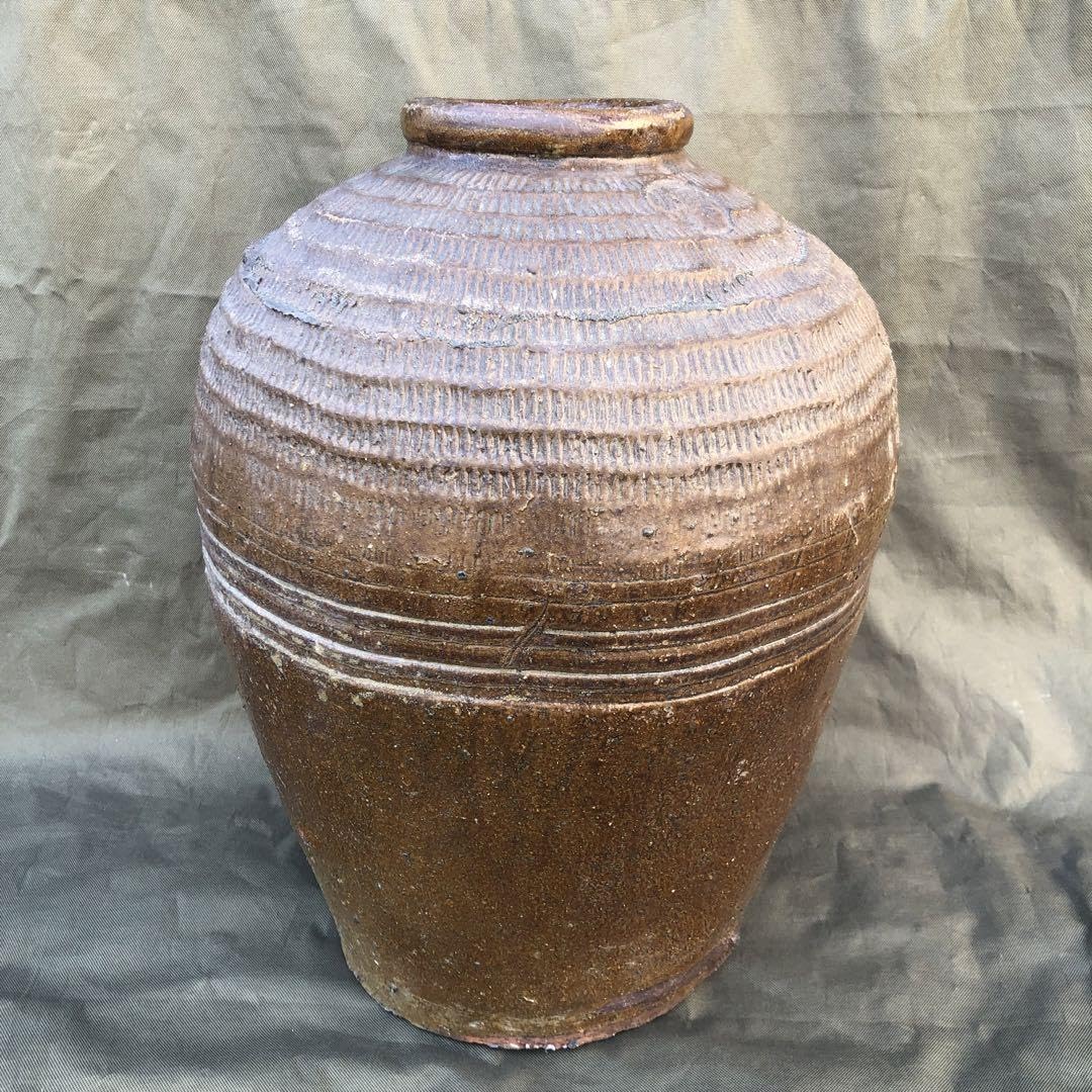 Amazon.co.jp: 古美術蔵の入口付近にあった特大50cmサイズの壺壷花瓶甕