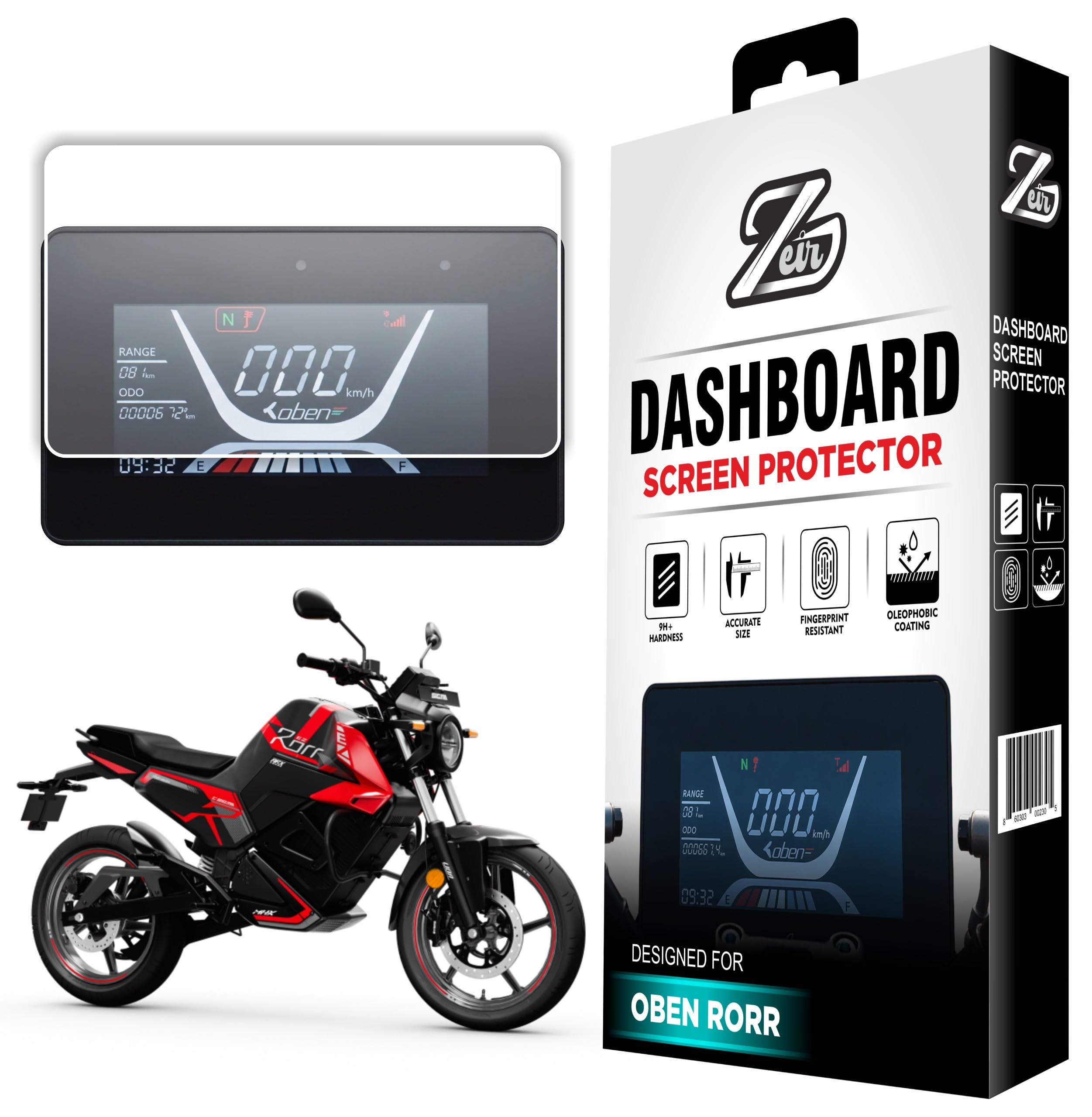 ZEIR Screen Protector For OBEN RORR ELECTRIC BIKE | NEW Digital Display - 9H Scratch Guard Compatible With OBEN.ev | Anti Finerprint - Water Resistant | Instrument Console Cover Accessory 2025 [Not Tempered Glass]-image-36