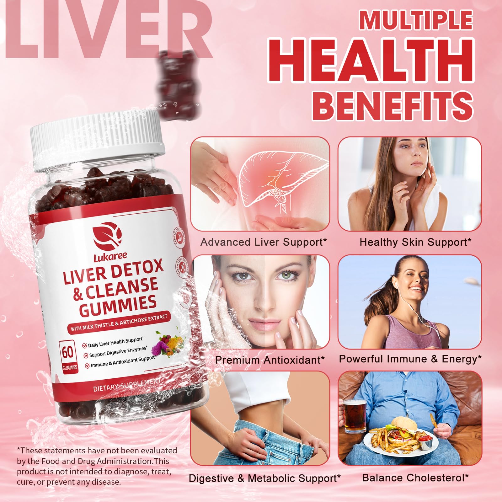 Liver Cleanse Detox & Repair Gummies - Natural Liver Support -120 Count — Amazon image 4