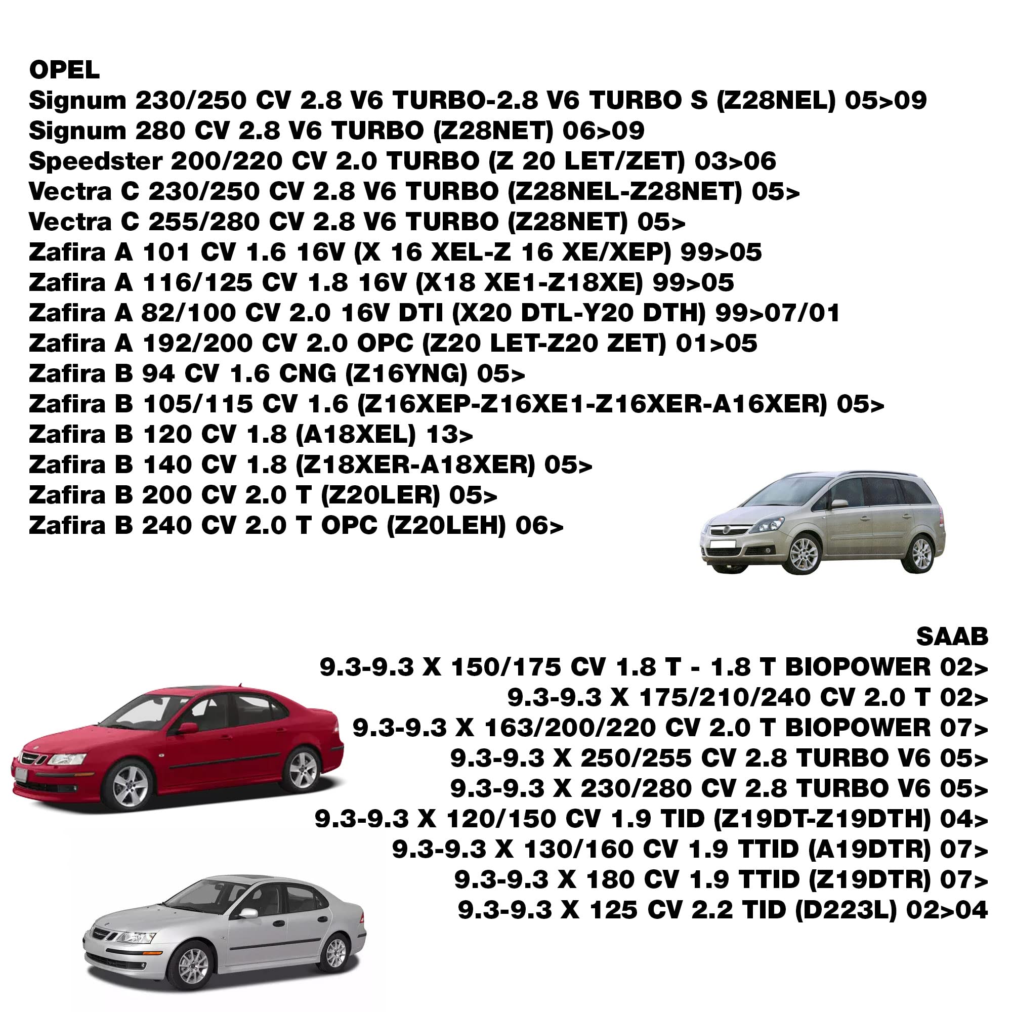 Simoni Racing Filtro de Aire de Reemplazo compatible con Opel Astra G, Astra H, Speedster, Zafira A/B 1999-2012