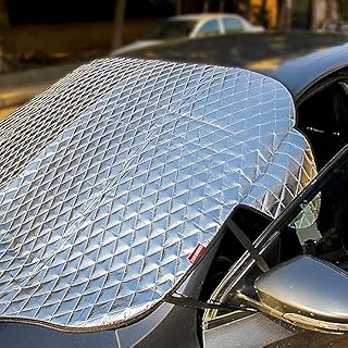 YOSHOP Car Windshield Sun Shade for Sedan, 4x4, SUV, Jeep, Exterior Windshield Sun Shade with Blackout Inner Coat, Insulation Middle Layer, Outer Layer Protection