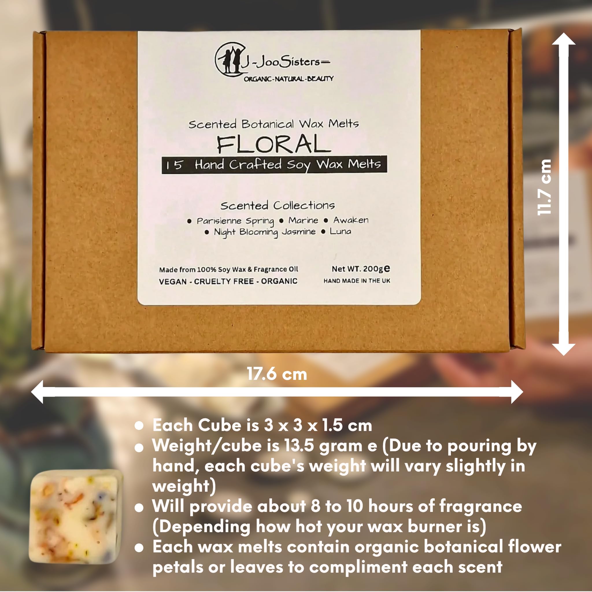 Floral Collections, Highly Scented Botanical Wax Melts Collections (15 x 13.5g Hand Crafted), Vegan Friendly & Cruelty Free - Image 4