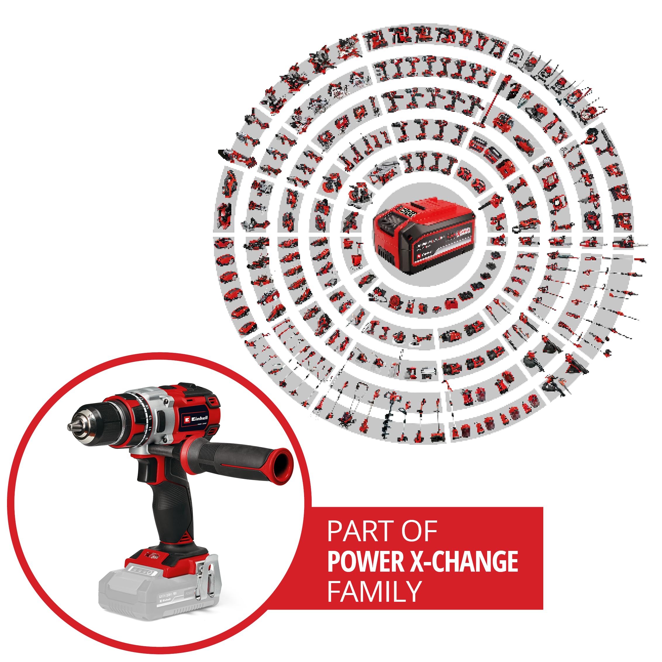 Trapano avvitatore a batteria Einhell Professional TP-CD 18/80 Li BL-Solo Power X-Change (18 V, brushless, 80 Nm, mandrino 13 mm, 2 velocità, 19 livelli di coppia, punta, senza batteria)