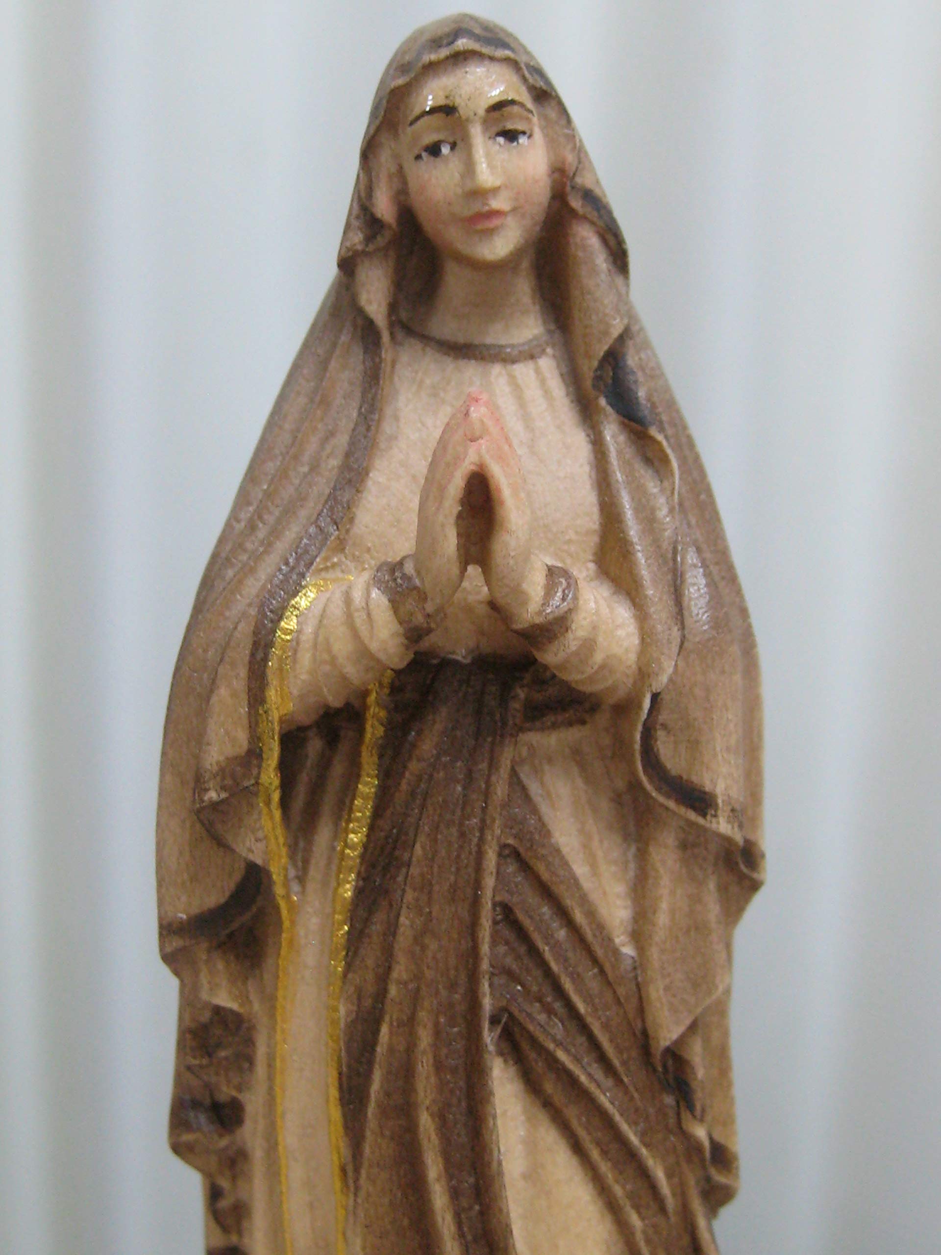 Amazon.co.jp: 創業100年の木彫りブランド マリア像 ルルド ライト