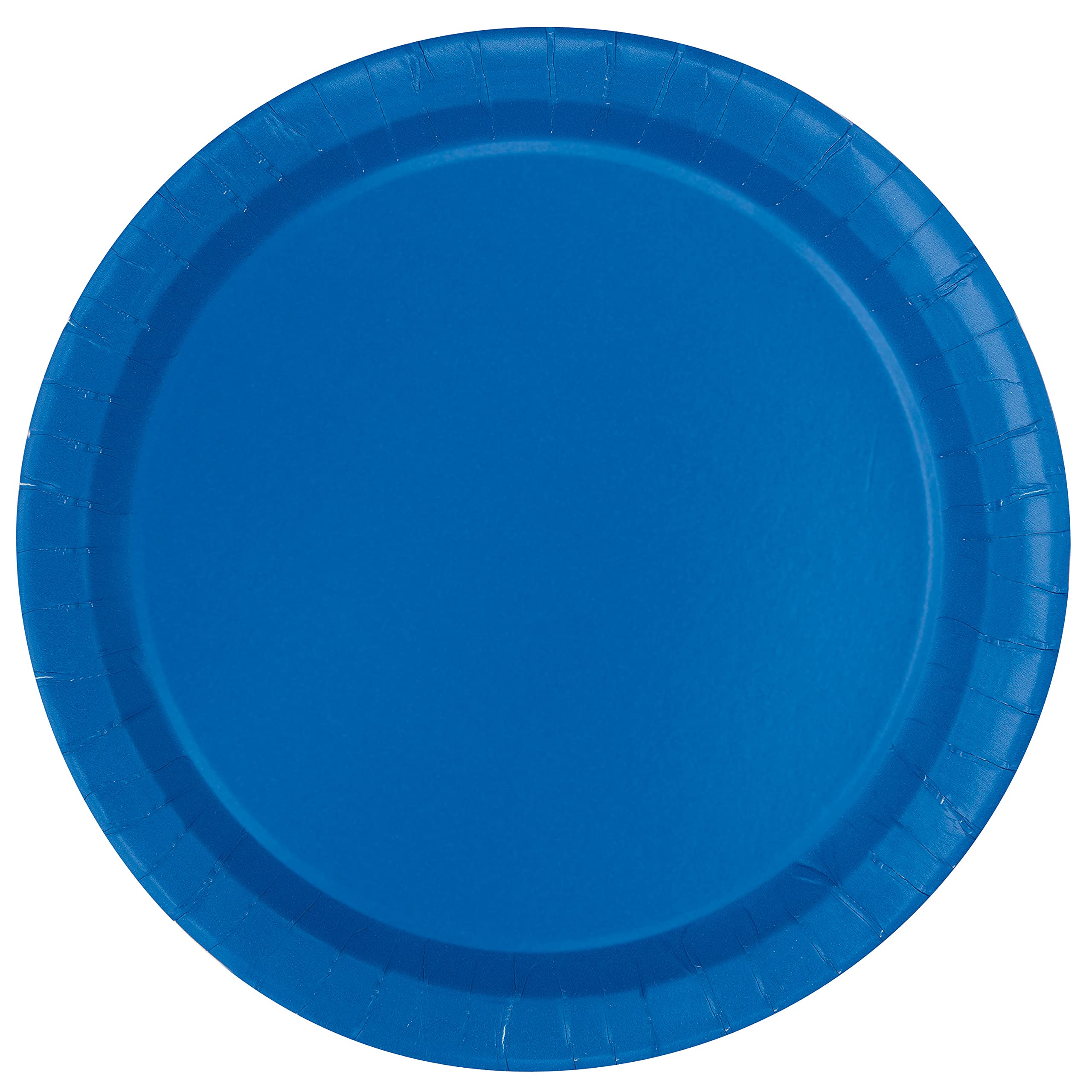 Unique 31770EU Eco-Friendly Paper Plates-23 cm-Royal Blue Colour-16 Count (Pack of 1), Pack of 16