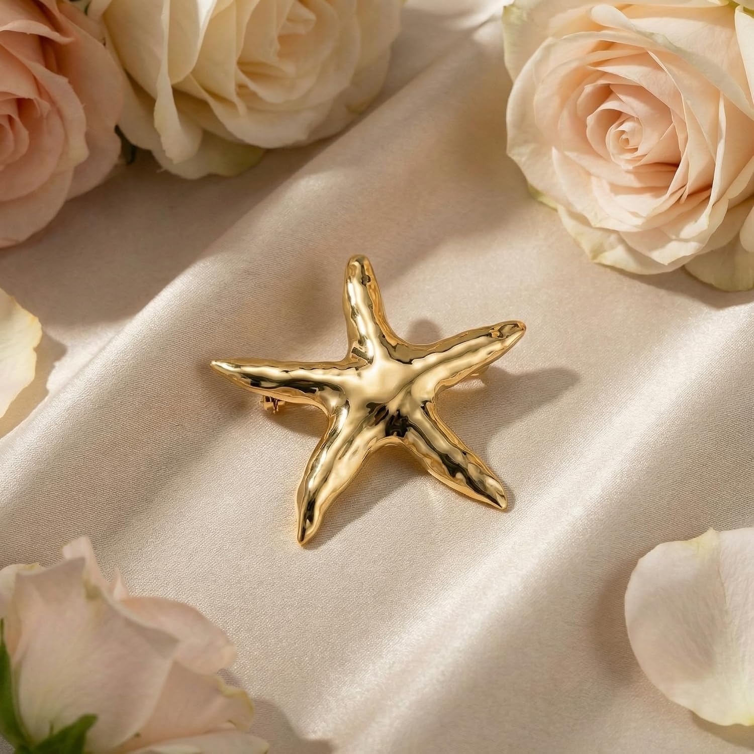 Starfish Brooches and Pins for Women, Unique Irregular Shape Lapel Pin, Abstract Marine Jewelry Accessories for Coat, Dress, Scarf, Wedding, and Party image 5