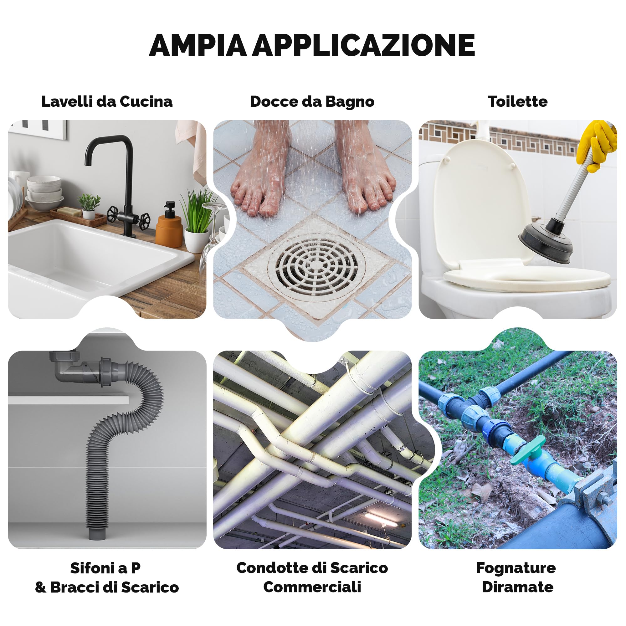 ZELCAN 850W Macchina Sturatubi Elettrica per Scarichi da 20-200mm, Coclea di Drenaggio Elettrica con Molla da 27m e 12 Testine Intercambiabili, per WC, Lavello e Tubature Industriali