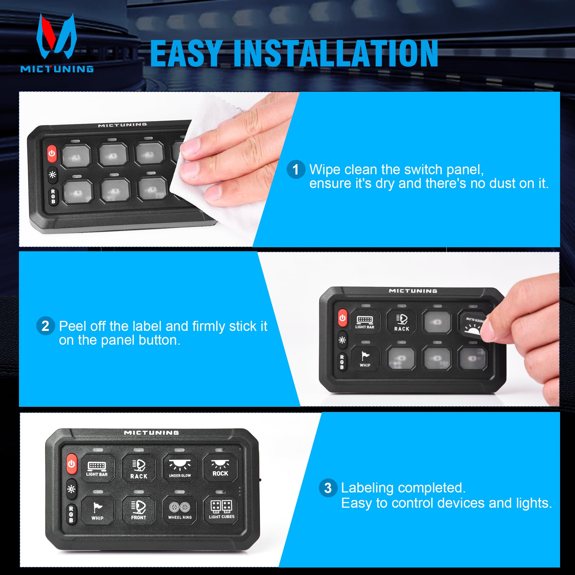 Amazon.com: MICTUNING 140PCS Switch Panel Stickers for P1s P1x P1B
