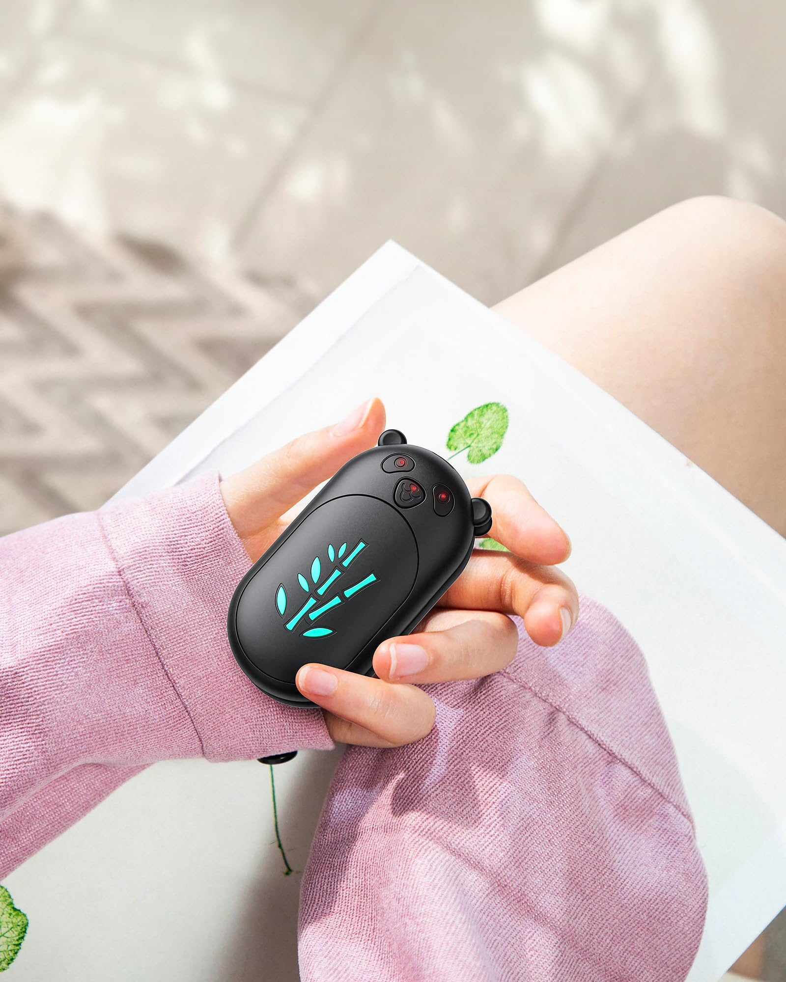 Scaldamani ricaricabili, confezione da 2, 6000 mAh, scaldamani elettrici, riutilizzabili, riscaldamento lungo 20 ore, scaldamani portatile per donne e uomini, campeggio, attrezzatura da caccia