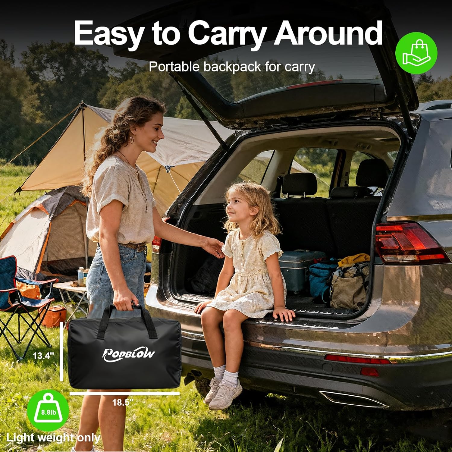 20Ft Portable Inflatable Projector Screen with Build-in Air Blower and Carry Bag, Double-Sided Projection Easy Set Up One-Piece Design Inflatable Screen Outdoor for Backyard Movie Night Pool Party